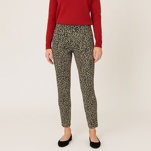 Leopard‎ Cigarette Pants High Rise Slim Leg Stretch Size 8